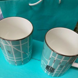 SET OF TWO  AUTHENTIC TIFFANY & CO MUGS